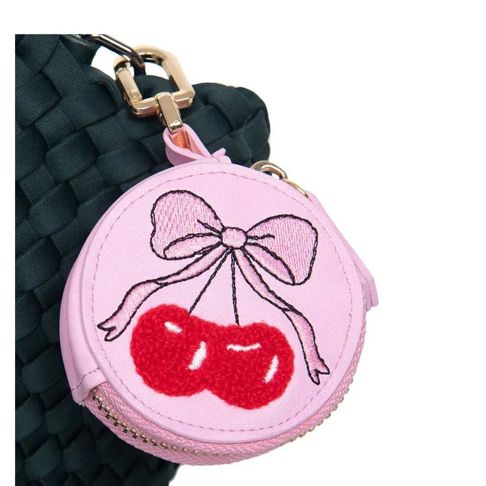 Cherry Bows Coin Purse & Bag Charm Keychain